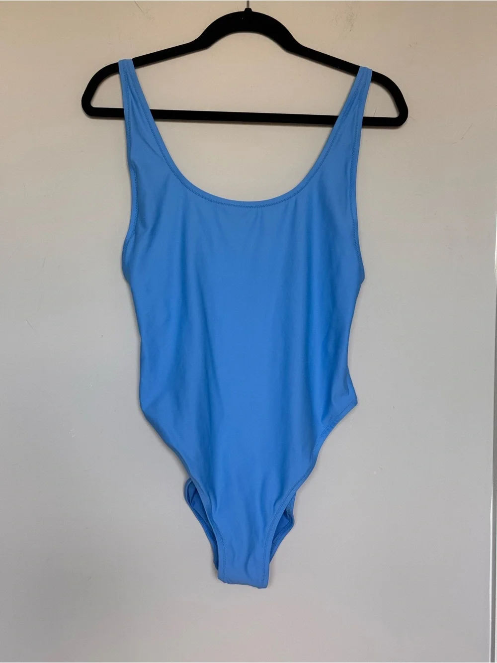NWT SKIMS Signature Swim Scoop Neck One Piece Swimsuit Tide Blue Size XL